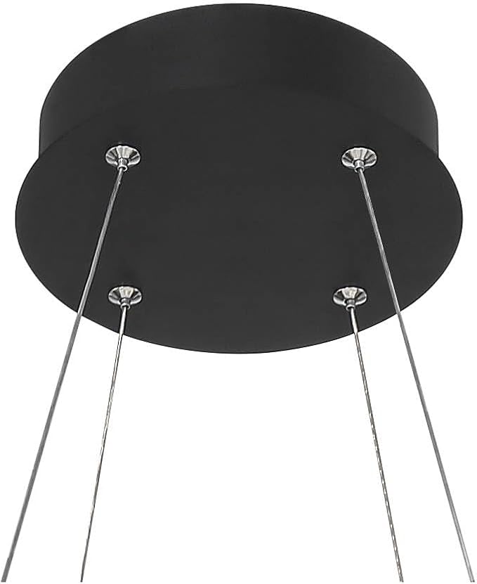 Possini Euro Design Helix Sand Black Multi-Ring Ceiling Pendant Light 39 1/2" Wide Ultra Modern Minimalist Spiral Dimmable LED Strip Steel Metal Dining Room House Foyer Kitchen Island Entryway Home