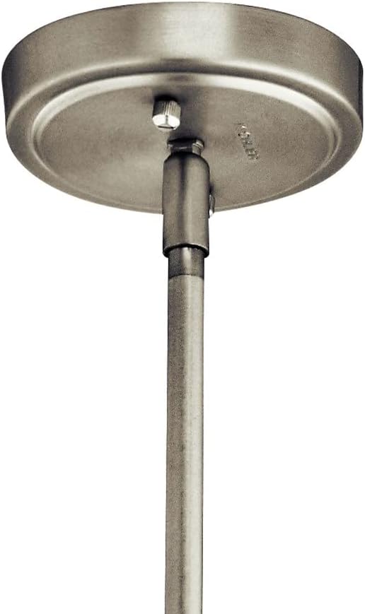 Kichler Everly 1 Light Pendant in a Black finish for Kitchen, Dining Room and Bedroom, (13.75"D x 19.75"H), 42046BK