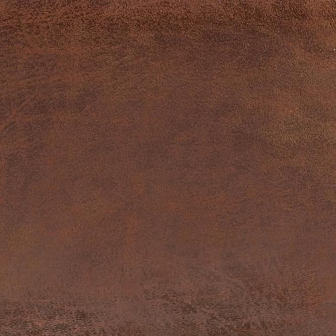 SIMPLIHOME Shay 34 inch Wide Mid Century Modern Small Rectangle Coffee Table Storage Ottoman in Distressed Chestnut Brown Vegan Faux Leather, Assembled, For the Living Room