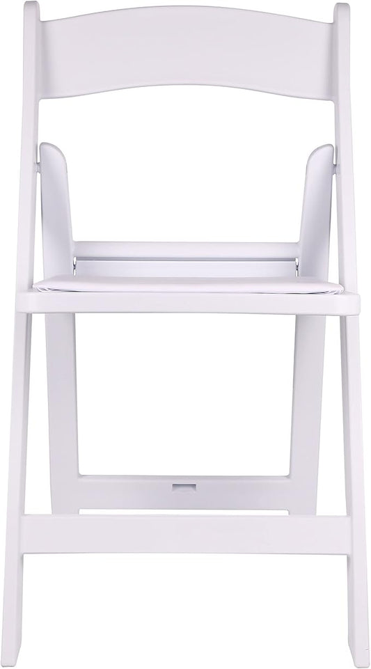 BTEXPERT Resin Folding Chair Vinyl Padded Seat Indoor Outdoor Lightweight Set for Home Event Party Picnic Kitchen Dining Church School Weddings