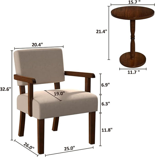 Accent Chair, Cat-Scratch Velvet Living Room Chairs Oversize with Soft Seat and Armrests for Dinning Room Bedroom Reading Room Waiting Room
