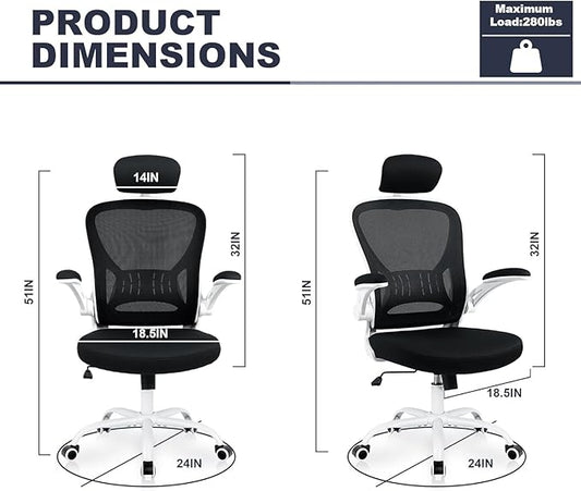 4 Pack Office Chair Ergonomic Desk Chair Comfort Adjustable Height with Wheels,Lumbar Support Mesh Swivel Computer Home Office Chair,Conference Room Chairs