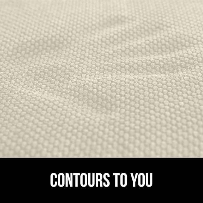 GORILLA GRIP Chair Cushions, Set of 8, 16x16, Memory Foam Pads for Dining Room, Kitchen Table, Office Desk, Rocking Chairs, Stay in Place Backing, Comfortable Microfiber Seat Cover Pad Cushion, Cream