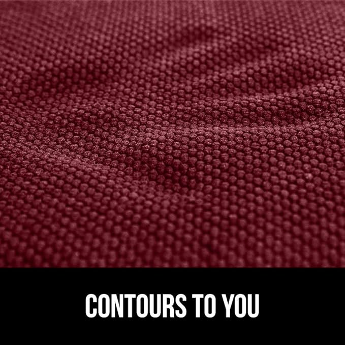 GORILLA GRIP Slip Resistant Chair Cushions, No Ties Required, Memory Foam Pads for Dining Room, Kitchen Table, Office, Rocking Chairs, Plush Seat Cover Cushion Pad, Home Decor, Set of 4 16x16, Wine