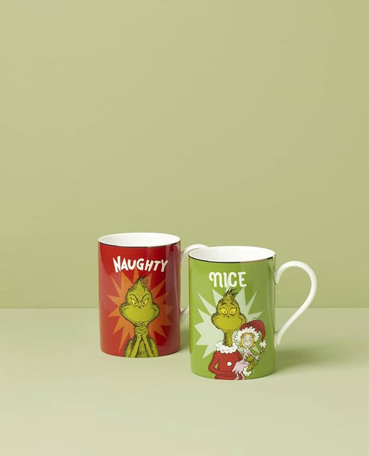 Lenox 897086 Merry Grinchmas Naughty & Nice Mug Set