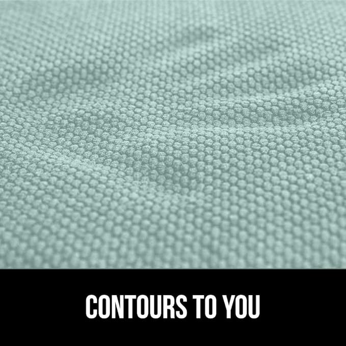 GORILLA GRIP Chair Cushions, Set of 8 16x16, Memory Foam Pads for Dining Room, Kitchen Table, Office Desk, Rocking Chairs, Stay in Place Backing, Comfortable Microfiber Seat Cover Pad Cushion, Lt Blue