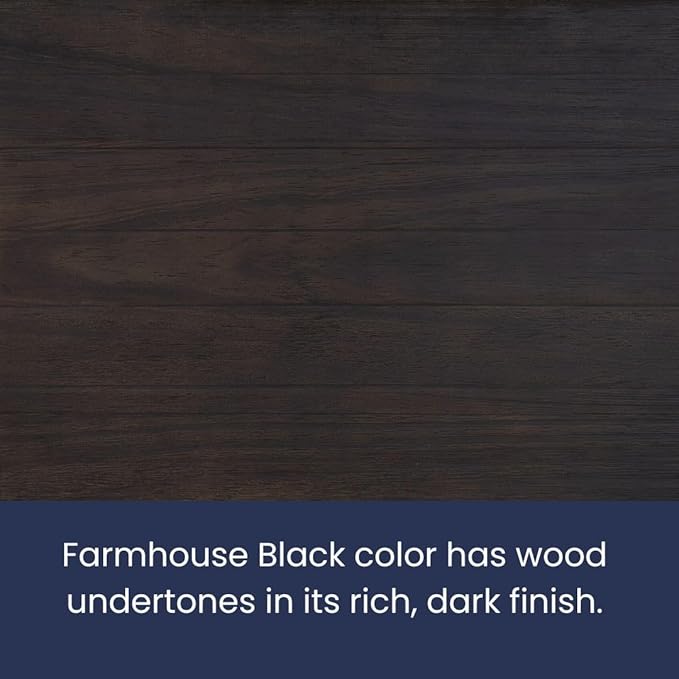 Grain Wood Furniture Montauk Solid Wood Bed, Queen Size, Farmhouse Black