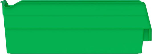 Akro-Mils 30110 Plastic Shelf Bins, Heavy Duty Storage Bins for Garage, Closet, and Drawer Organization, 12-Inch x 3-Inch x 4-Inch, Green, 24-Pack