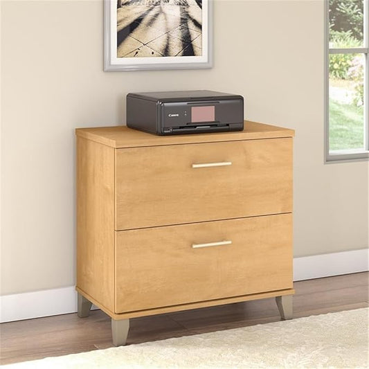 Pemberly Row Modern Lateral File Cabinet in Maple Cross - Eng Wood