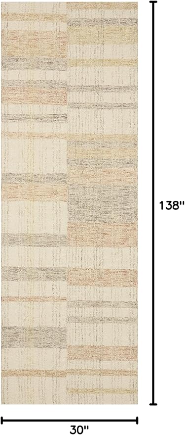 Loloi Chris Loves Julia Chris Collection CHR-04 Natural/Multi 2'-6'' x 11'-6'', .50" Pile Height, Runner Rug