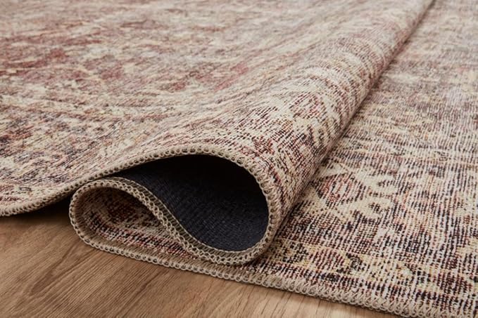 Loloi Amber Lewis Georgie Collection GER-06 Bordeaux/Antique 5'-0" x 7'-6", .19" Pile Height, Area Rug