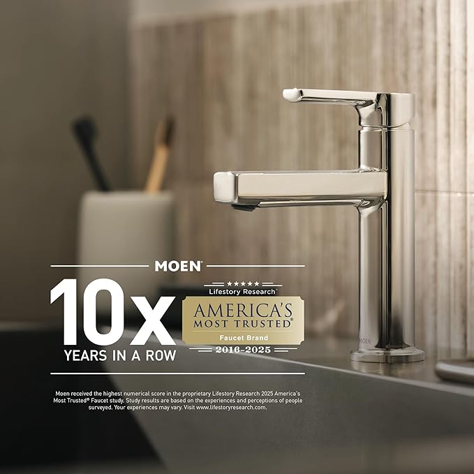Moen YB0564BG Colinet 4-Light Dual-Mount Bath Bathroom Vanity Fixture with Frosted Glass, Brushed Gold