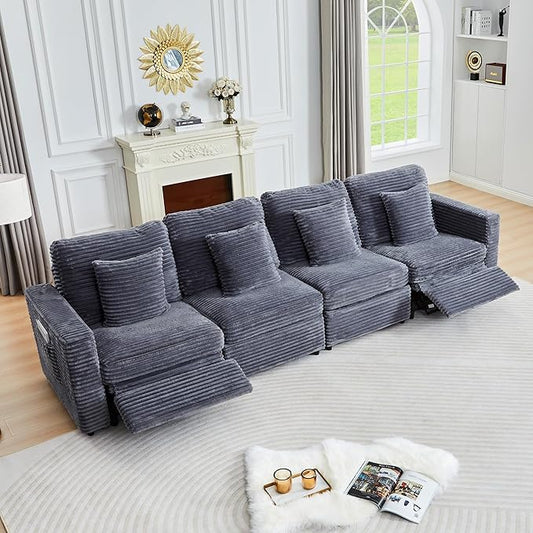 ORRD Modern Sofa Armrest Backrest for Modular Sectional Sofa Couch for Living Room-Blue Grey