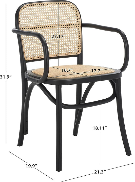 Safavieh Home Keiko White and Natural Cane Dining Chair
