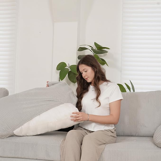 EASE MOOSE Oversized Sectional Modular Sofa,Large L Shape Sectional Couch Wide Deep Seat Modular Cloud Couch,Removable Cover