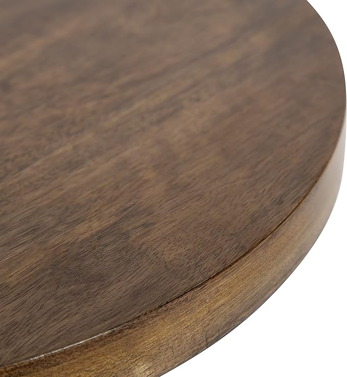 Kate and Laurel Zia Modern Counter Stool, 13 x 13 x 25, Natural Wood and Black, Decorative Contemporary Stool for Kitchen