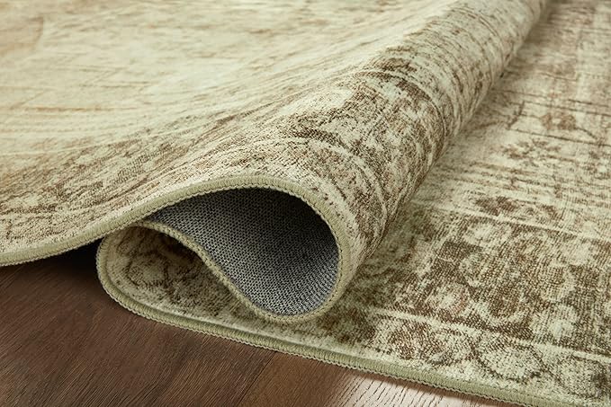 Loloi Magnolia Home by Joanna Gaines Banks Collection BAN-06 Natural/Granite 2'-3" x 3'-9" .13" Pile Height, Machine Washable, Accent Rug