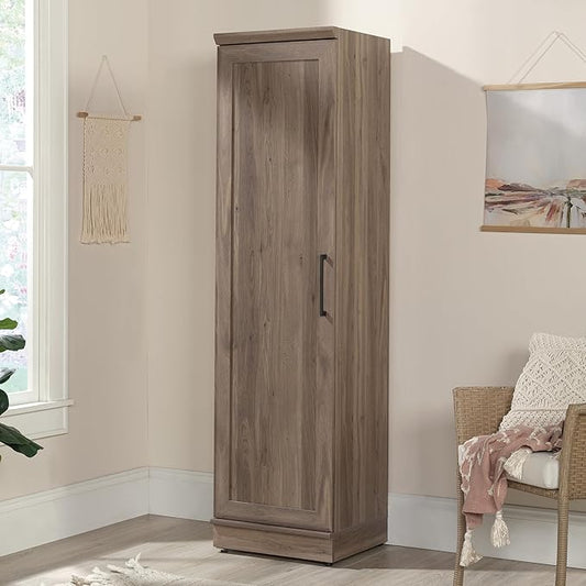 Sauder HomePlus Kitchen Pantry Storage Cabinet Slim Single Door with Adjustable Shelves, Laundry Bathroom Storage Cabinet, in Salt Oak