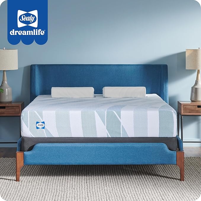 Sealy Dreamlife 10” Foam Mattress-in-a-Box, California King, SealyComfort Gel Memory Foam, Surface-Guard Technology, 10 Year Limited Warranty, Made in The USA