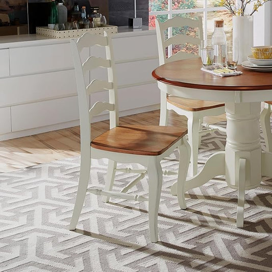 Homestyles French Countryside Off-White Dining Chairs, Set of 2