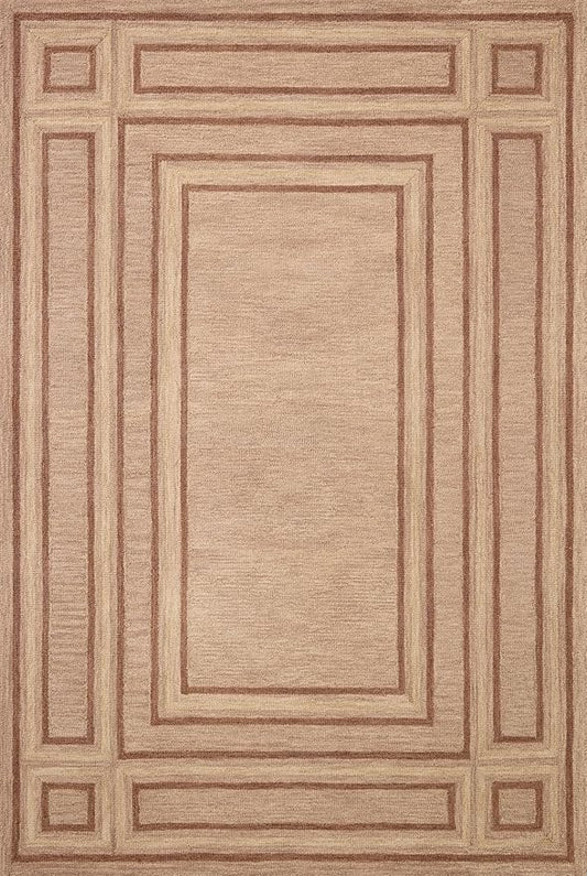 Loloi Chris Loves Julia Alfie Collection ALF-01 Blush/Rose 2'-6" x 9'-9" Runner Rug Wool Neutral Living Bedroom Dining Carpet