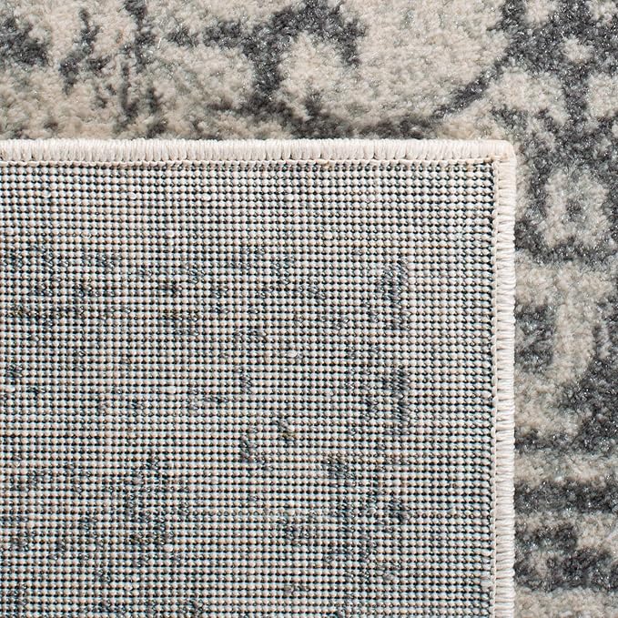 SAFAVIEH Evoke Collection Runner Rug - 2'2" x 9', Ivory & Grey, Distressed Design, Non-Shedding & Easy to Clean, Ideal for Foyer, Bedroom, Kitchen, Hallway (EVK256F)