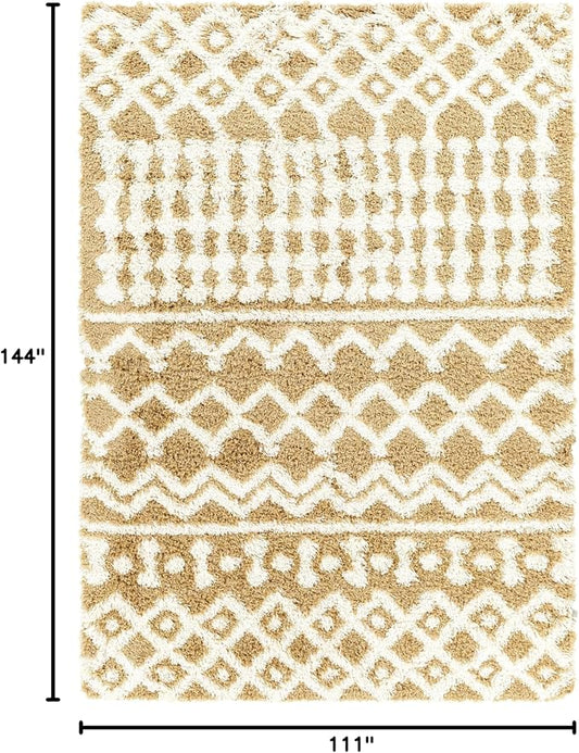 Livabliss Hapsburg Moroccan Shag Area Rug,9'3" x 12',Camel