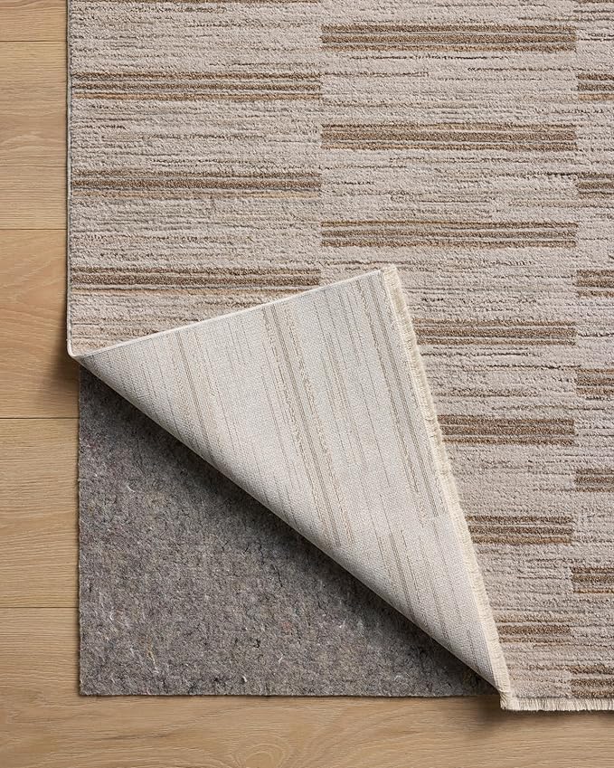 Loloi Amber Lewis Cali Collection CIL-04 Ivory/Tobacco 5'-3" x 7'-6", .25" Pile Height, Accent Rug