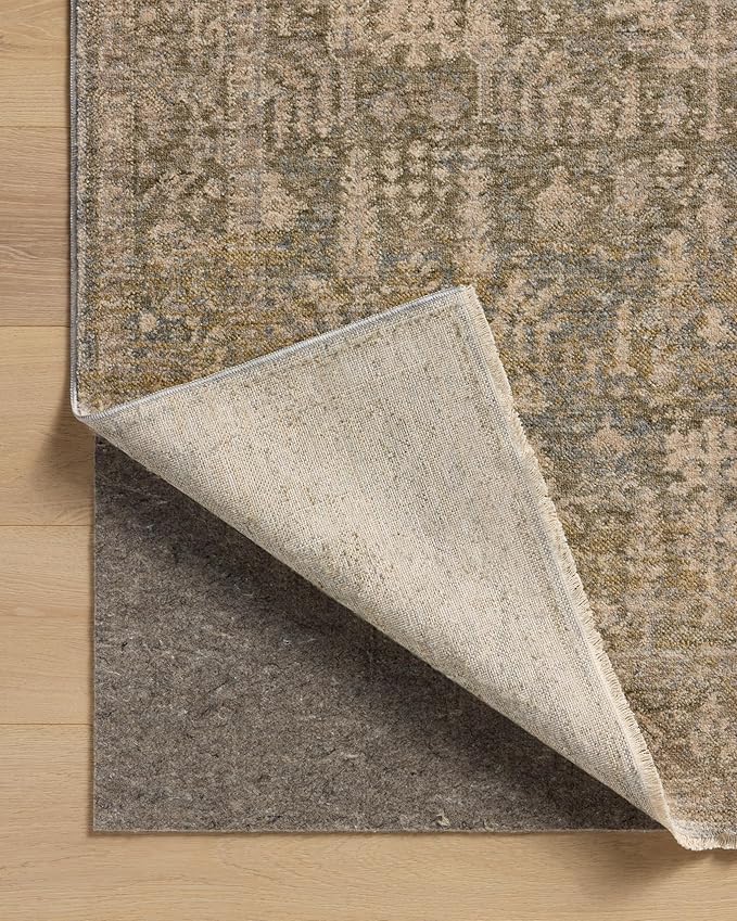 Loloi Magnolia Home by Joanna Gaines Junie Collection JUE-02 Moss/Natural 7'-10" x 7'-10", .38" Pile Height, Round Area Rug