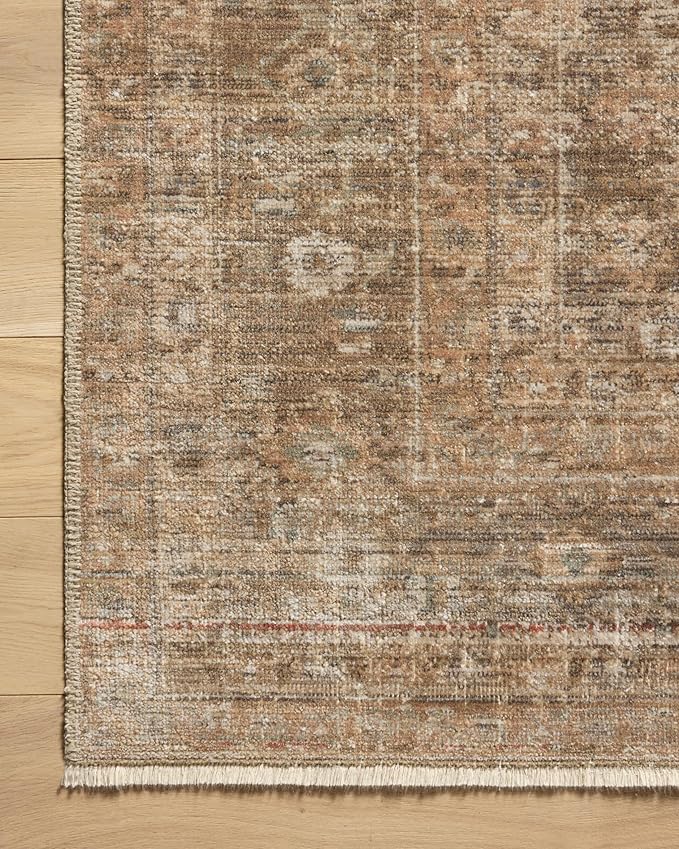 Loloi Amber Lewis Molly Collection MOL-06 Gold/Blue 6'-7" x 9'-2" Low Pile Area Rug