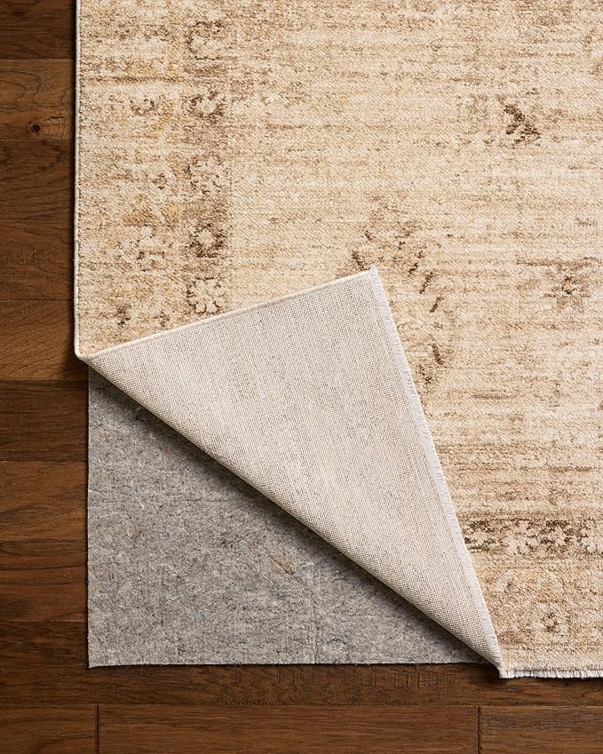 Loloi Chris Loves Julia Palma Collection PLM-06 Natural/Smoke 2'-7" x 10'-0" Fringe Runner Rug Vintage Style Boho Living Room Bedroom Carpet