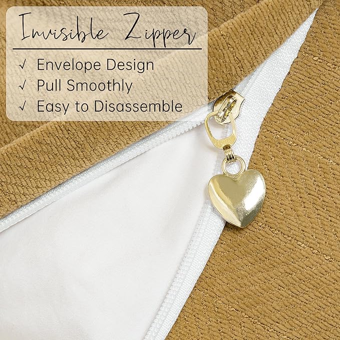 ZWJD Mustard Yellow Throw Pillow Covers 16x16 Set of 2 Chenille Pillow Covers with Elegant Design Soft and Luxurious Decorative Throw Pillows for Couch, Bed, and Home Decor