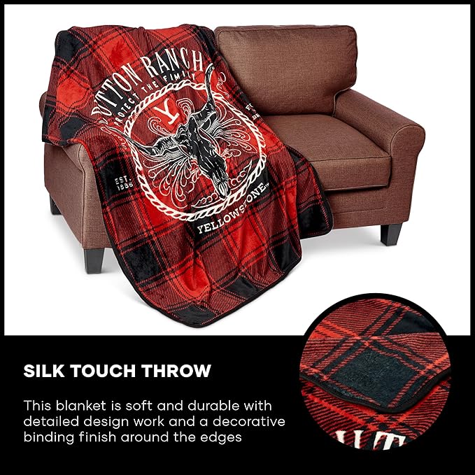 Northwest Yellowstone Silk Touch Throw Blanket, 46" x 60", Protect The Family