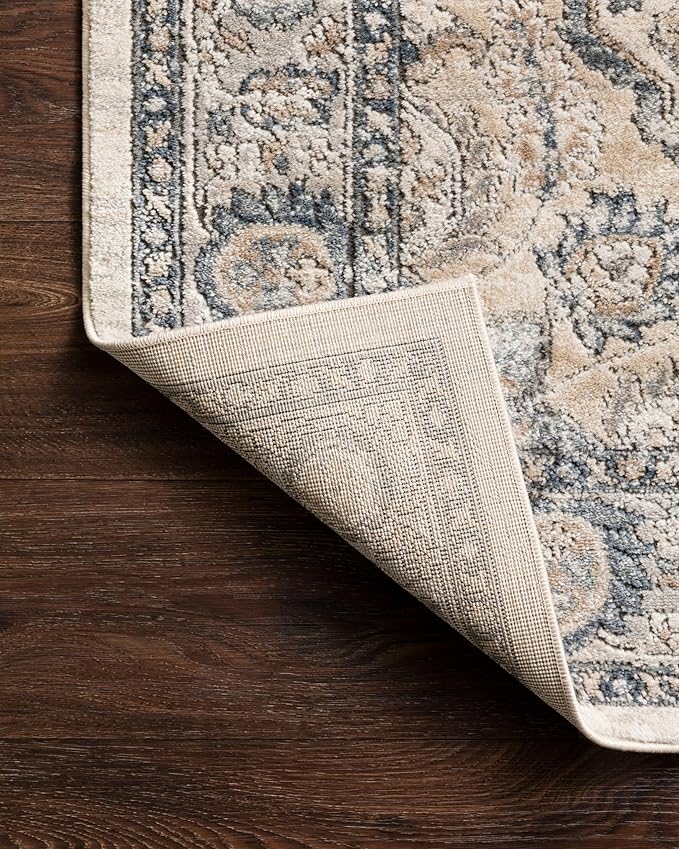 Loloi Teagan Collection TEA-01 Natural/Lt. Grey 7'-11" x 10'-6" Area Rug, Large, Soft Neutral Rug, High-Traffic for Living Room, Bedroom, Home Office, Dining Area