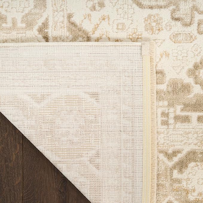 Nourison Home Pardis Ivory Beige 7'10" x 9'10" Area Rug - Easy Clean, Non Shedding, Bed Room, Living Room, Dining Room, Kitchen (8' x 10')