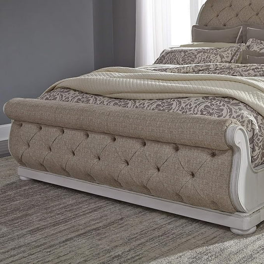 Liberty Furniture Industries Abbey Park Sleigh, Queen, White