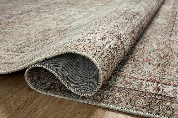 Loloi Chris Loves Julia Jules Collection JUL-09 Ink/Terracotta 2'-6'' x 12'-0'', .13" Pile Height, Runner Rug