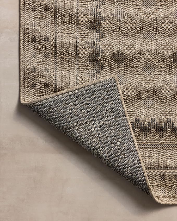 Loloi Chris Loves Julia Providence Collection PRC-06 Charcoal/Dove 6'-3" x 9'-2", .12" Pile Height, Indoor/Outdoor Area Rug