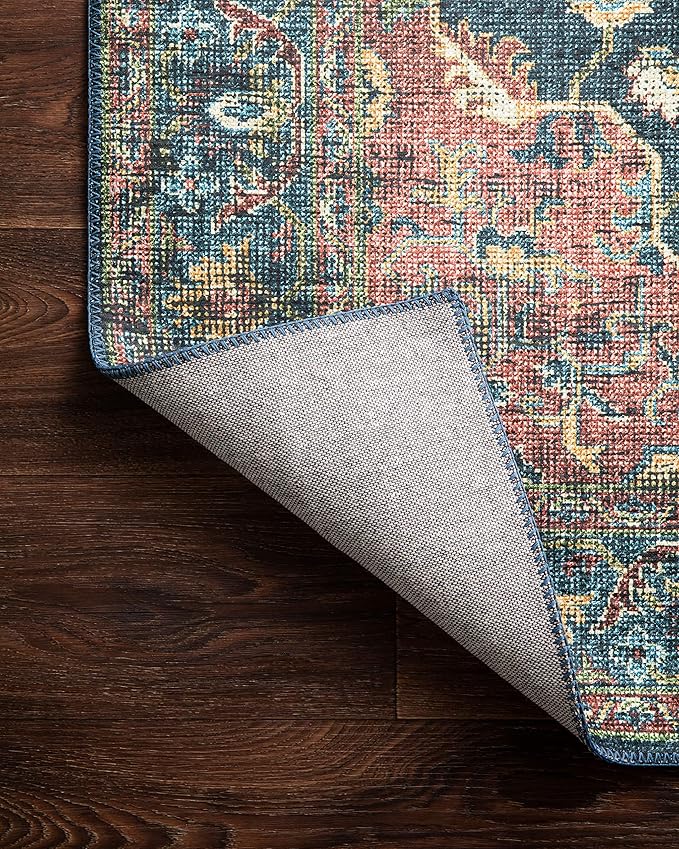 Loloi Skye Collection SKY-08 Denim/Brick 2'-0" x 5'-0" Accent Rug