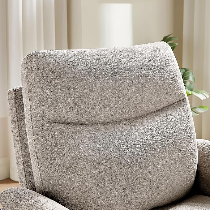 VANOMi Power Recliner Chair Swivel Glider, Electric Rocking Recliner Chairs with USB and Type-C Ports, Nursery Chair Recliner for Living Room, Bedroom, Apartment(Camel)