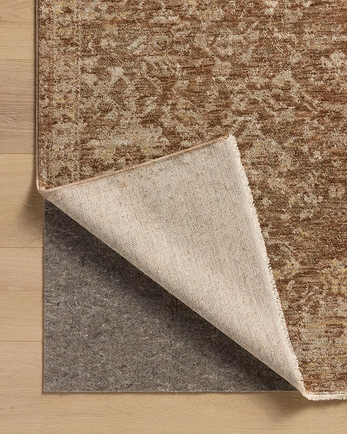 Loloi Magnolia Home by Joanna Gaines Junie Collection JUE-01 Clay/Natural 3'-11" x 5'-7", .38" Pile Height, Accent Rug