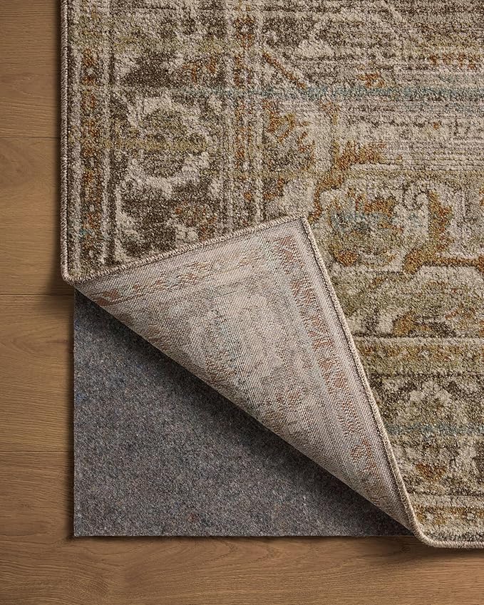 Loloi Magnolia Home by Joanna Gaines Mona Collection MOA-01 BARK/Sunrise 5' x 7'-8" Area Rug