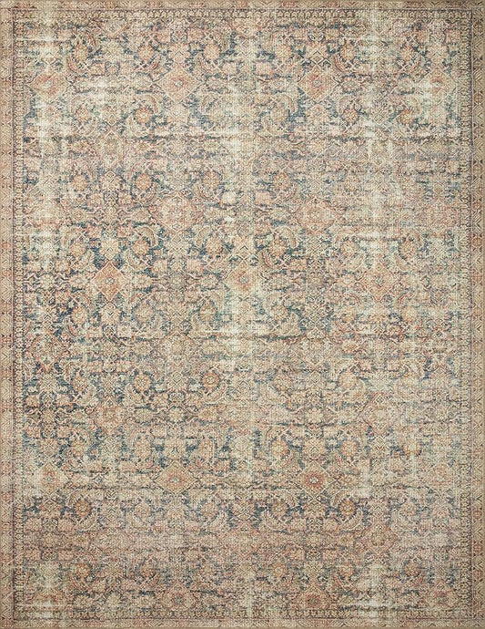Loloi Angela Rose Aubrey Collection AUB-01 Navy/Multi 2'-6" x 9'-6", .19" Pile Height, Runner Rug