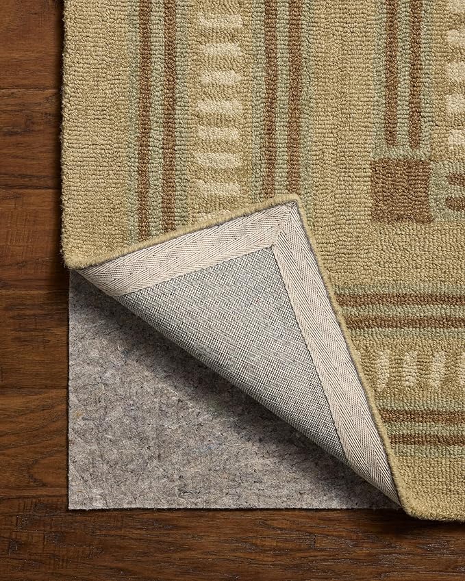 Loloi Chris Loves Julia Alfie Collection ALF-04 Green/Natural 2'-3" x 3'-9" Accent Rug Wool Neutral Living Bedroom Dining Carpet