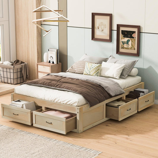 Platform Bed Frames with Storage That Make Bedrooms Feel Calm and Clutter-Free