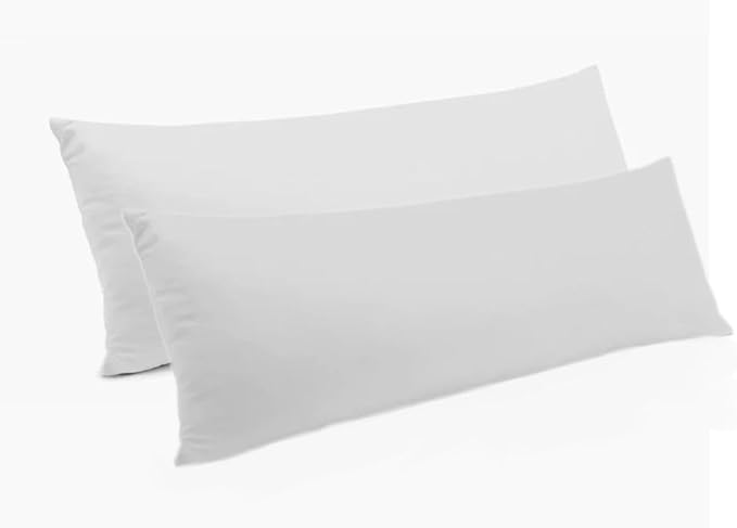 MoonRest® Synthetic Down Alternative 20x48 Square Pillow Insert Form, for Decorative Throw Pillow, Sofa, Cushions, Body and Bed - Pack of 2- Size 20“X 48”
