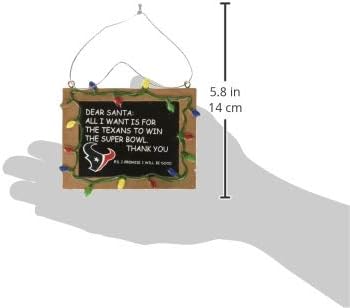 NFL Resin Holiday Christmas Chalkboard Sign Ornament