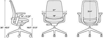 Steelcase Series 2 Office Chair, Graphite Frame, Cogent Connect Peacock, Hard Floor Casters