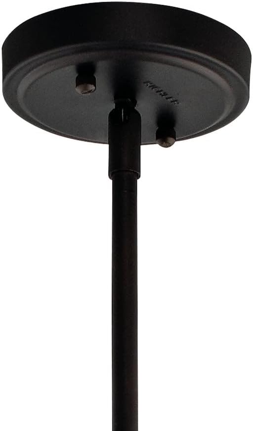 Kichler Everly 1 Light Pendant in a Black finish for Kitchen, Dining Room and Bedroom, (13.75"D x 19.75"H), 42046BK