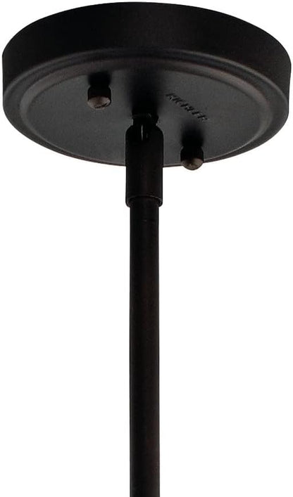 Kichler Everly 1 Light Pendant in a Black finish for Kitchen, Dining Room and Bedroom, (13.75"D x 19.75"H), 42046BK